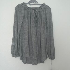 Michael Lauren Long Sleeve Grey Top NEW NWT